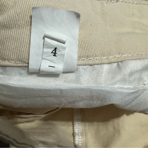 Wide-Leg Boho Women Cream Casual Pleated High Rise Pants Size M Front Pockets - Picture 10 of 11